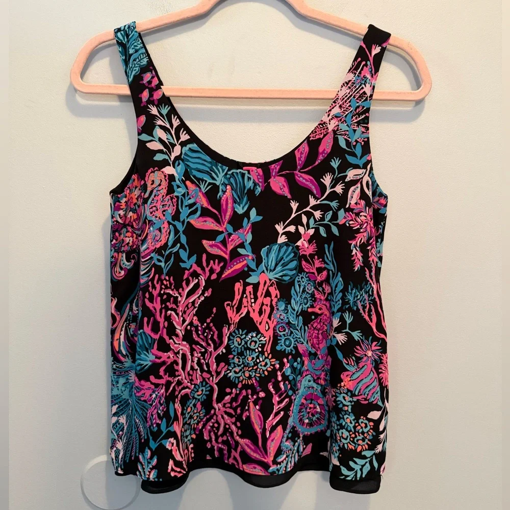 Lilly Pulitzer Florin Reversible Tank Top XXS Preppy Resortwear - Picture 1 of 6